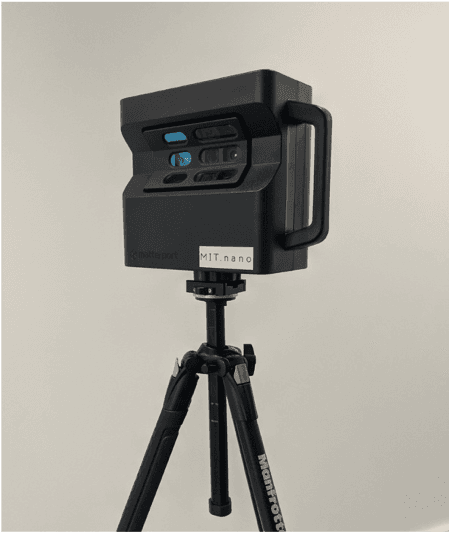 Matterport 3D camera scanning a property interior